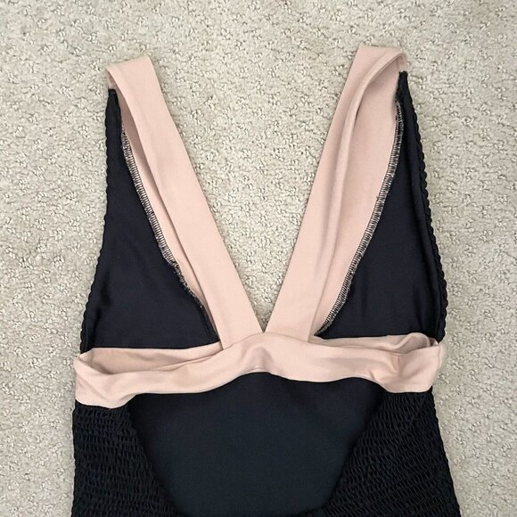 Tori Praver Isabella Smocked One-Piece Swimsuit in Crete Colorblock Size Small - Picture 7 of 9